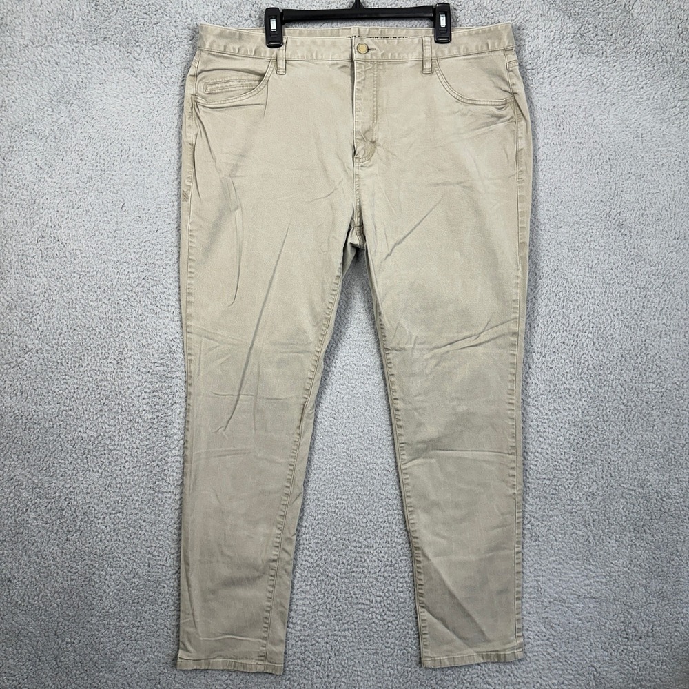 Rhone Mens 40 Slim Fit Jeans‎ Tapered Leg Tan Stretch 5 Pockets Denim Casual EUC